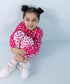 Kids East Girls Pink 2 Piece Printed Linen Set